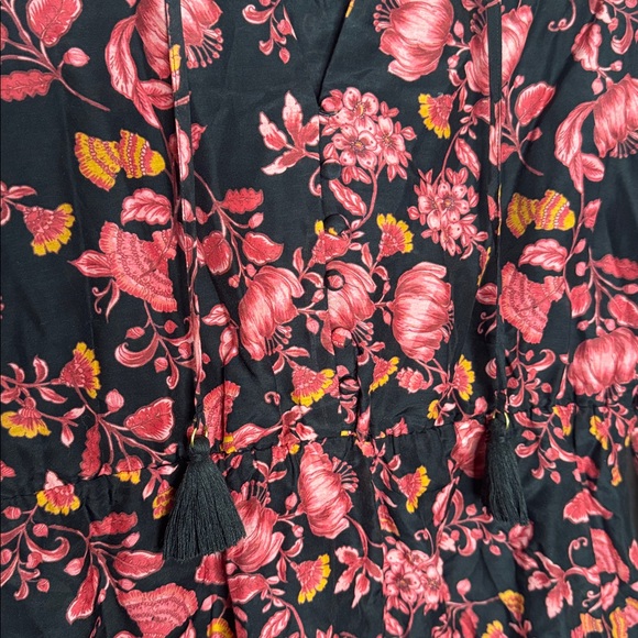 Alice + Olivia Sedona Mandarin Tunic Mini Dress Size 6 Cotton Silk Blend Boho - Picture 4 of 7